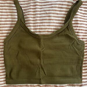 F21 green tank top